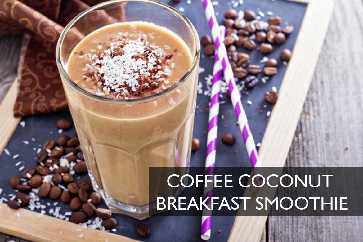 Coffee coconut breakfast smoothie