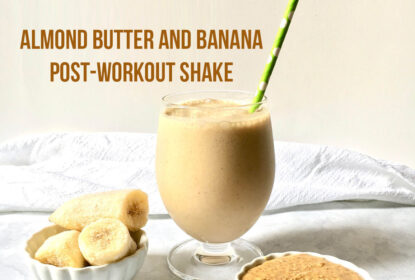 Almond Butter and Banana Post workout shake